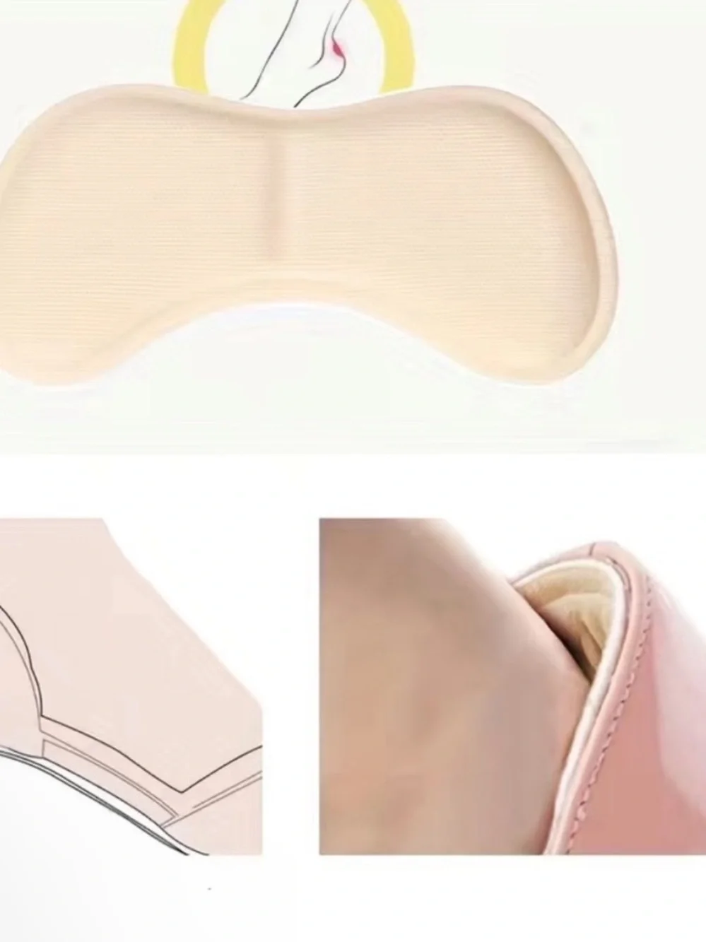 Black Gel Heel Pads - 1 pair